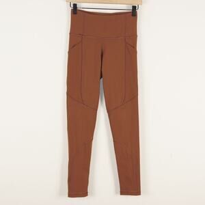Aritzia TNA Brown Leggings With Pockets Womens Sz S